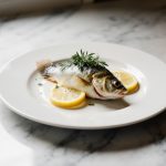 Eine zarte Dorade in der Heißluftfritteuse zubereitet.