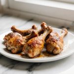 Leckere Drumsticks in der Heißluftfritteuse zubereitet.