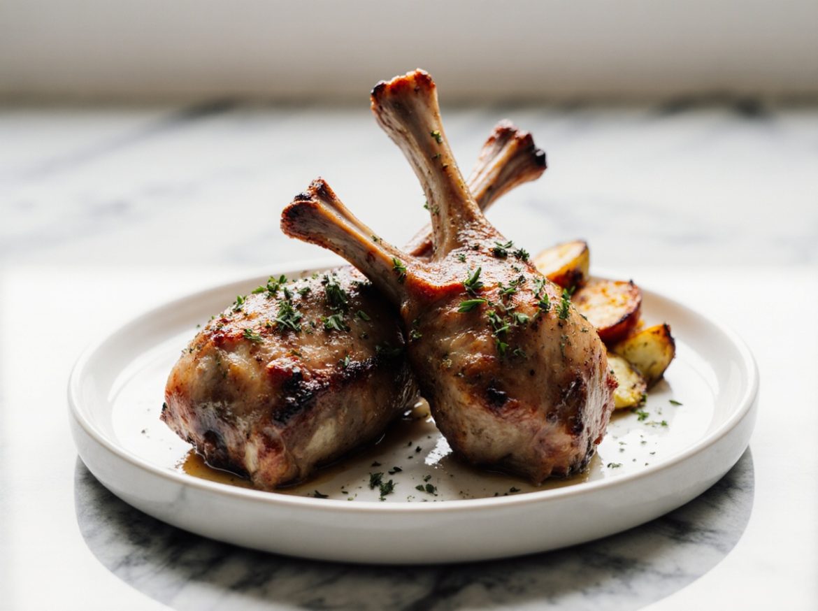 Entenkeule in der Heissluftfriteuse zubereitet