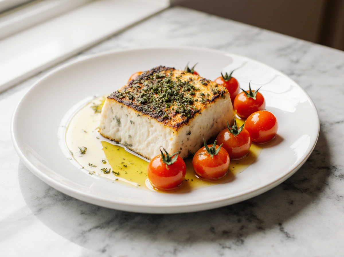 Feta aus der Heißluftfritteuse mit Tomaten - Ein köstliches Gericht.