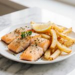 Fisch und Chips im Airfryer, knusprig und lecker.