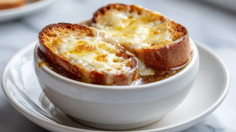 Französische Zwiebelsuppe im Airfryer, die perfekte Kombination von Geschmack und Zeitersparnis.