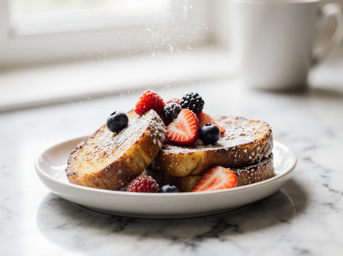 Leckeres French Toast aus der Heißluftfritteuse zubereiten.