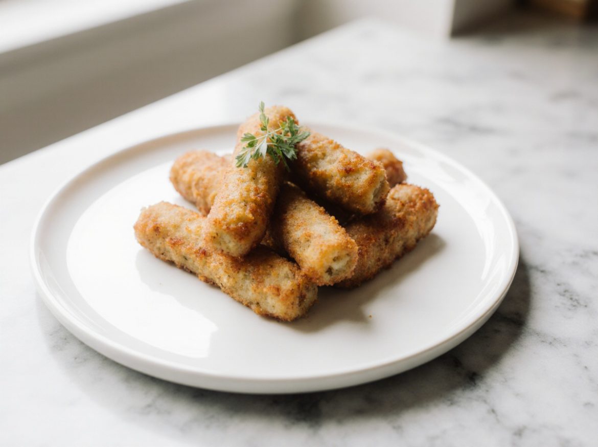 Leckere Frikandel im Airfryer zubereitet.