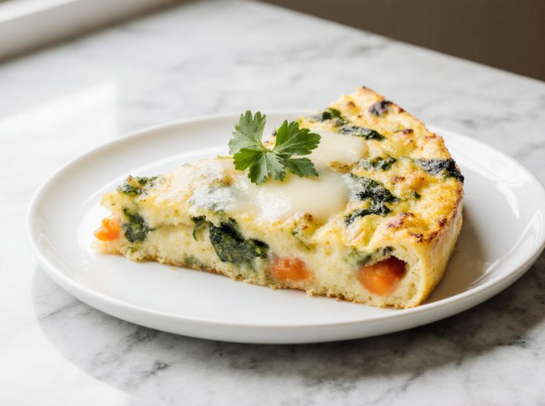 Leckere Frittata in der Heißluftfritteuse zubereiten.