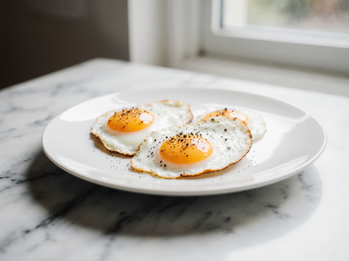 Frittierte Eier in der Heißluftfritteuse für ein perfektes Frühstück.