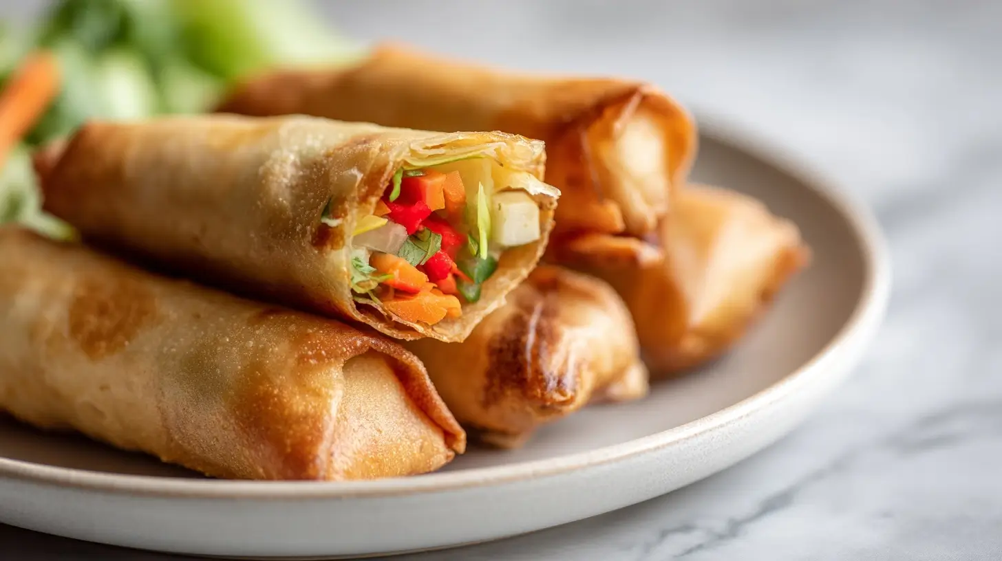 Leckere frühlingsrollen airfryer – perfekt knusprig zubereitet.