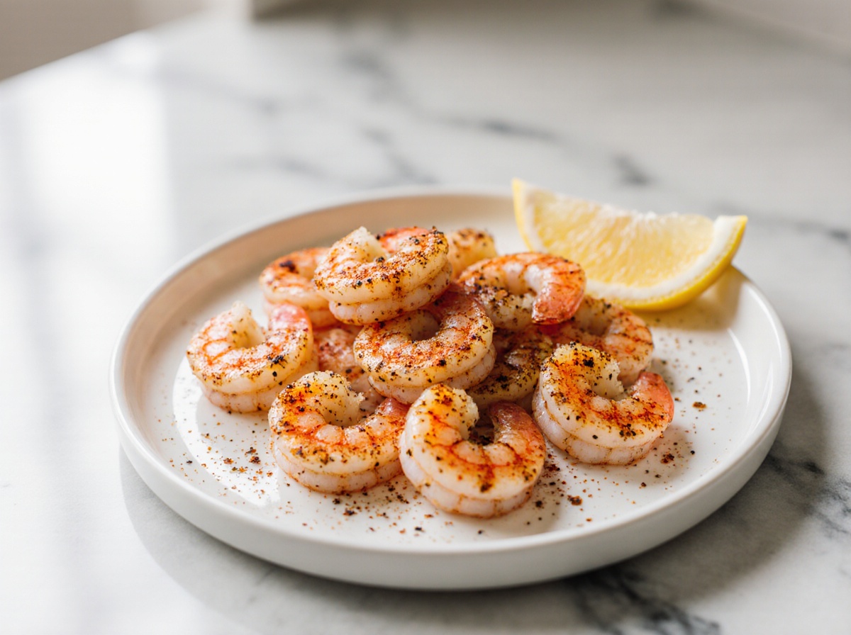 Garnelen aus der Heißluftfritteuse sind knusprig und lecker.