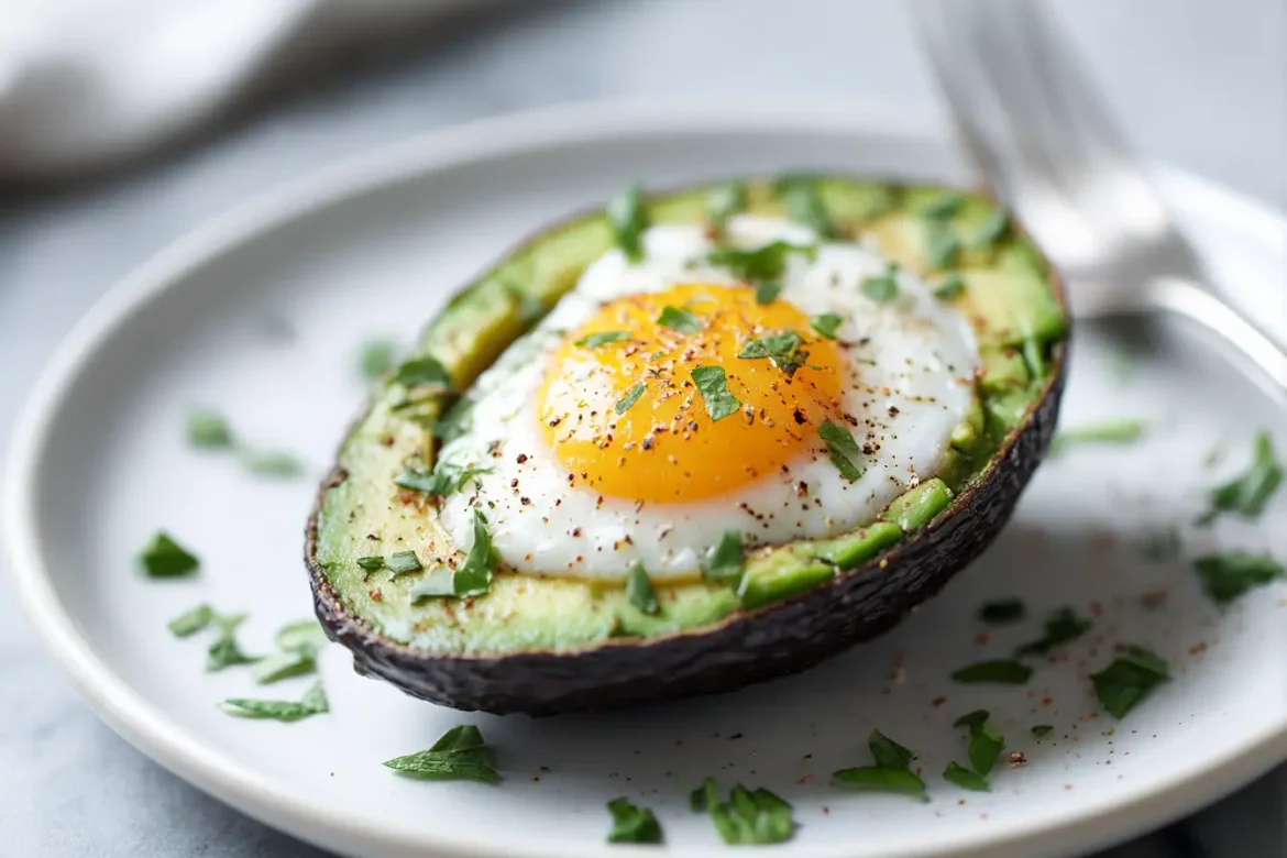 Gebackene Avocado mit Ei im Airfryer - Ein köstliches und gesundes Gericht.