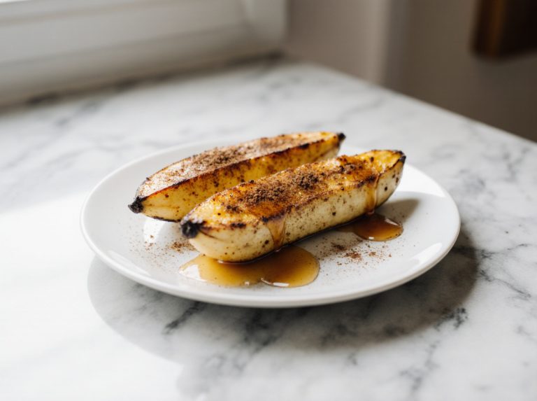 Gebackene Banane in der Heißluftfritteuse – Leckeres Rezept für einen gesunden Snack.