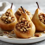 Gebackene Birnen mit Walnüssen im Airfryer - ein köstliches Rezept.