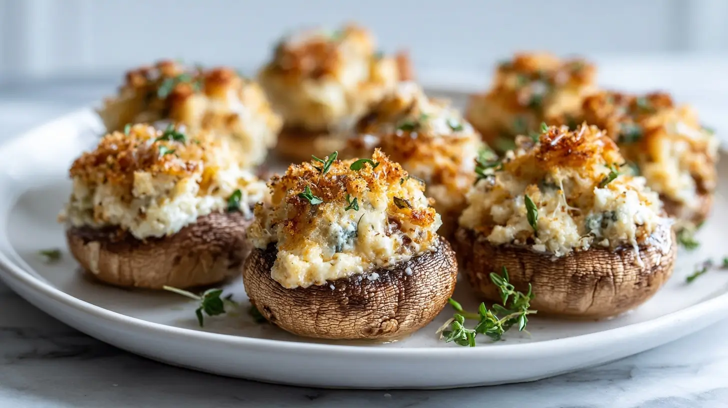 Gebackene Champignonrollen, ein köstliches Rezept für die Heißluftfritteuse.