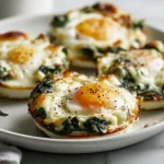 Gebackene Eier mit Spinat im Airfryer - ein leckeres und gesundes Rezept.