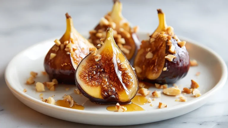 Gebackene Feigen mit Honig und Nüssen, zubereitet im Airfryer.