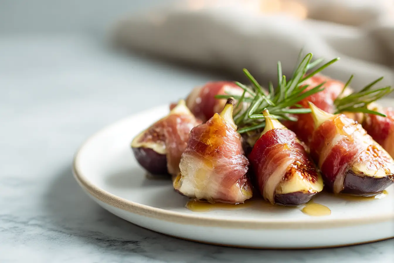 Gebackene Feigen mit Schinken aus der Heißluftfritteuse