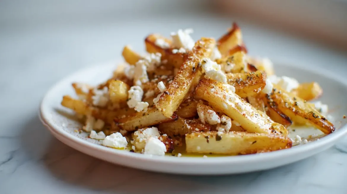 Gebackene Pastinaken mit Feta aus der Heißluftfritteuse