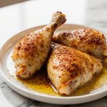 Gebackenes Hähnchen im Airfryer, knusprig und lecker zubereitet.