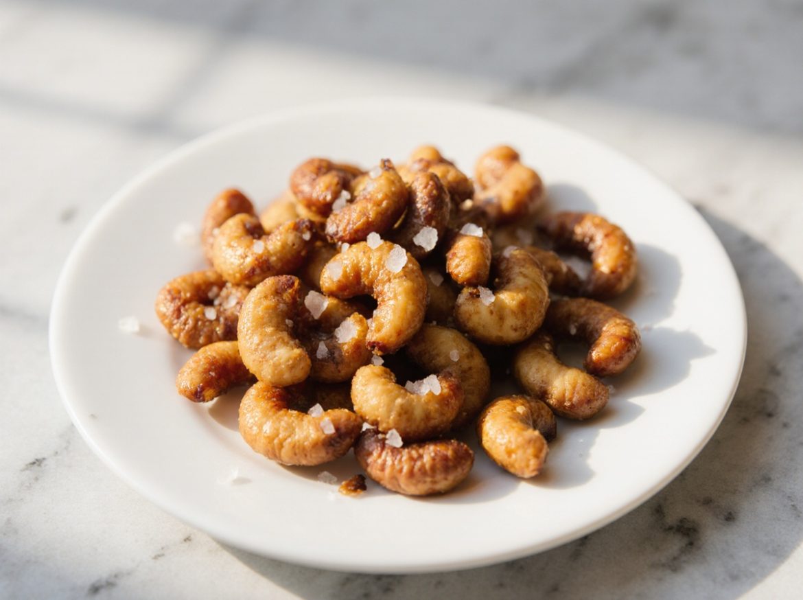 Gebrannte Cashewkerne in der Heißluftfritteuse – so gelingt’s perfekt Gebrannte Cashewkerne in der Heißluftfritteuse – so gelingt’s perfekt