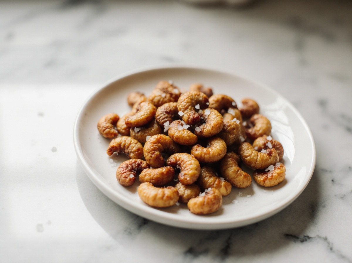 Gebrannte Cashewkerne in der Heißluftfritteuse – so gelingt’s perfekt Gebrannte Cashewkerne in der Heißluftfritteuse – so gelingt’s perfekt