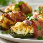 Gefüllte Chilischoten mit Frischkäse im Airfryer sind ein köstlicher Snack.