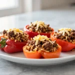 Gefüllte Spitzpaprika aus der Heißluftfritteuse - Leckere gefüllte Paprika für jedes Festmahl.