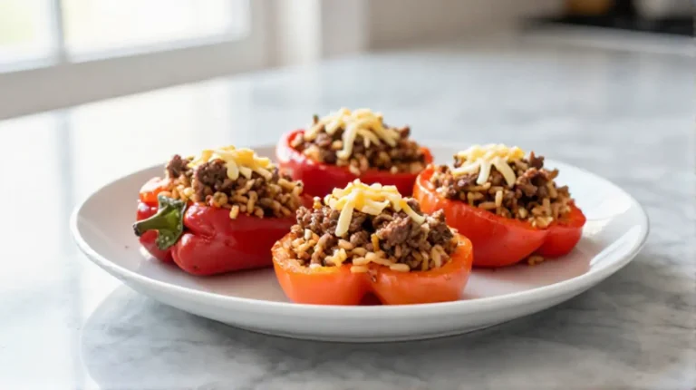 Gefüllte Spitzpaprika aus der Heißluftfritteuse - Leckere gefüllte Paprika für jedes Festmahl.