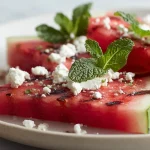 Gegrillte Wassermelone mit Feta im Airfryer - ein erfrischendes Sommergericht.