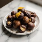 Leckere Glühwein-Kastanien aus der Heißluftfritteuse frisch zubereitet.