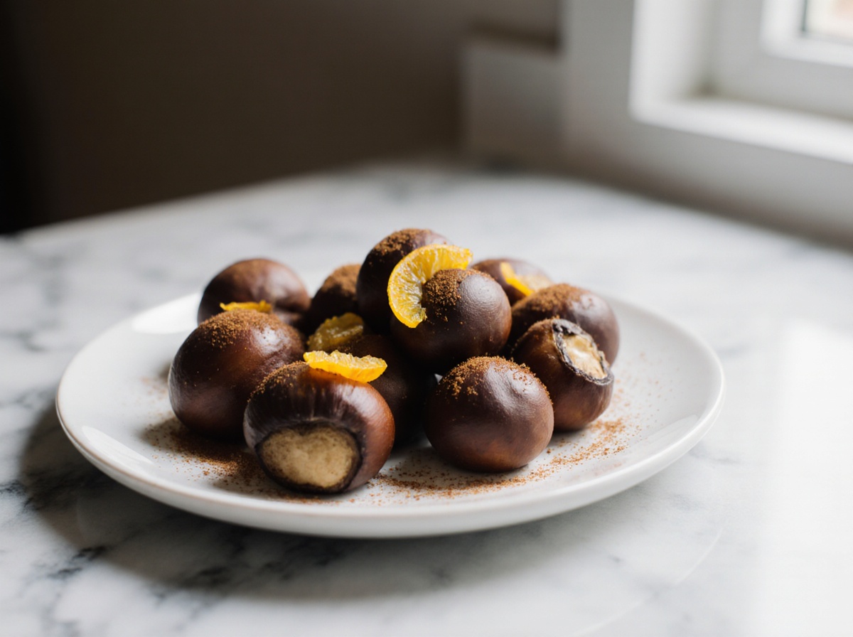 Glühwein-Kastanien aus der Heißluftfritteuse sind das perfekte Winterrezept.