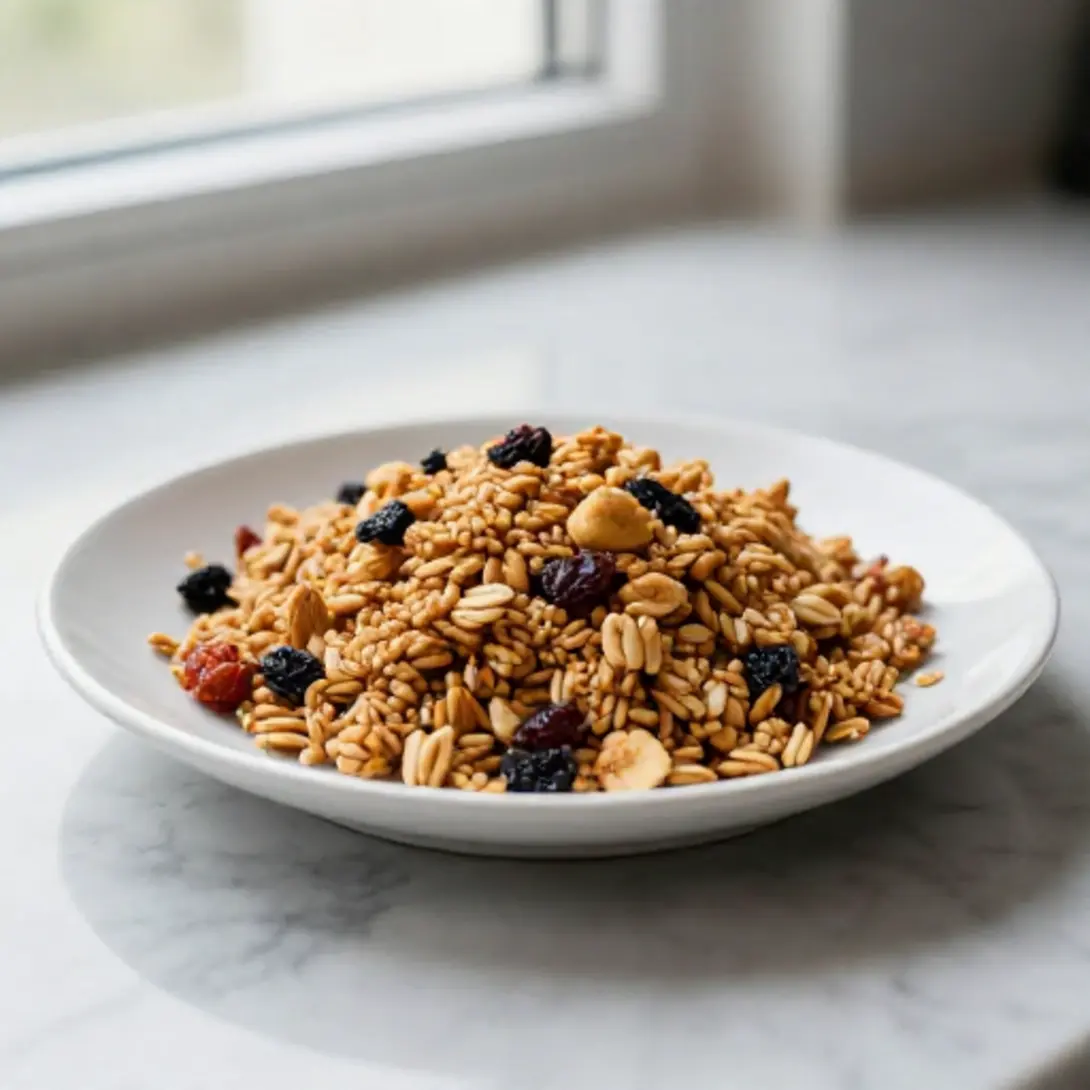 Granola im Airfryer selber machen - Perfekte Frühstücksidee.