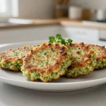 Leckere Grünkernbratlinge, knusprig zubereitet im Airfryer für eine gesunde Mahlzeit.