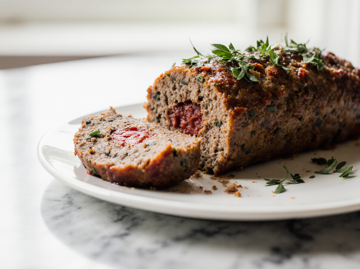 Leckerer Hackbraten aus der Heißluftfritteuse, perfekt für jede Gelegenheit.