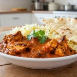 Delikates Hähnchen-Tikka-Masala, perfekt zubereitet in der Heißluftfritteuse.
