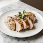 Leckeres Hähnchengeschnetzeltes in der Heißluftfritteuse zubereitet.