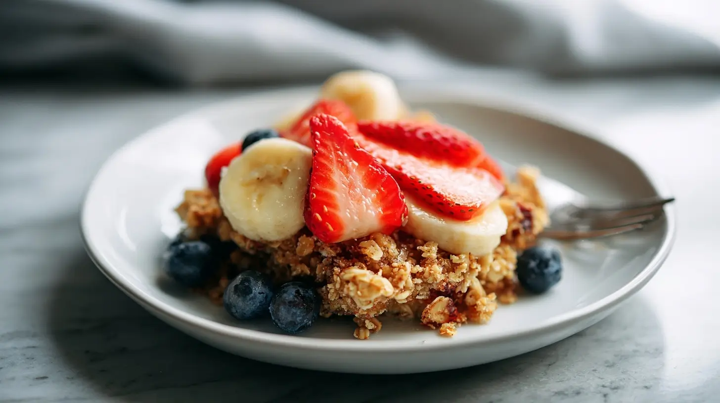 Leckere Haferflocken in der Heißluftfritteuse zubereitet.