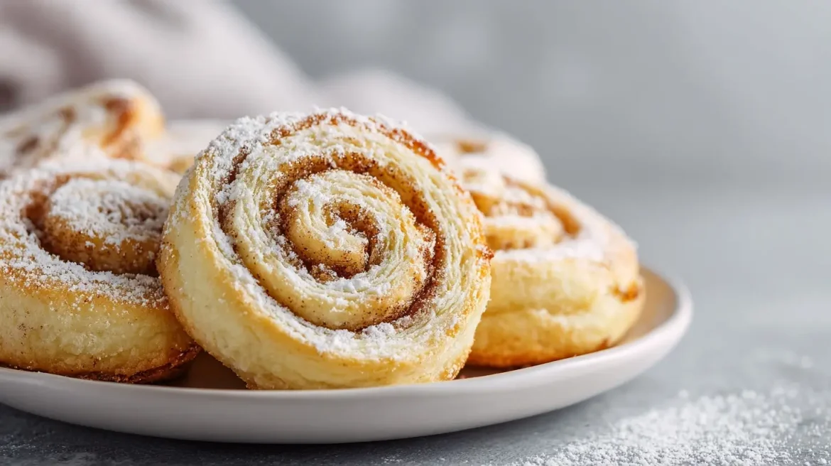 Heißluftfritteuse Marzipan-Schnecken in der Luftfritteuse zubereitet.