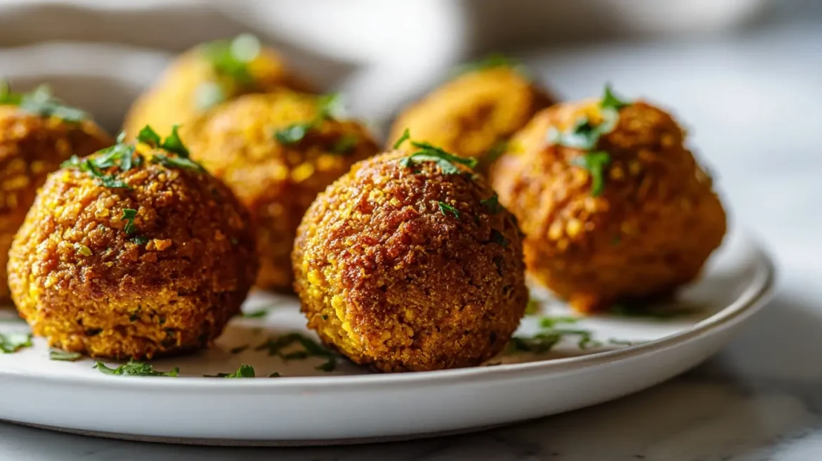 Heißluftfritteuse Orientalische Kichererbsenbällchen - Knusprige und würzige Snacks für jeden Anlass.