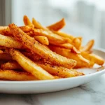 Leckere Heißluftfritteusen Pommes im Airfryer zubereiten.