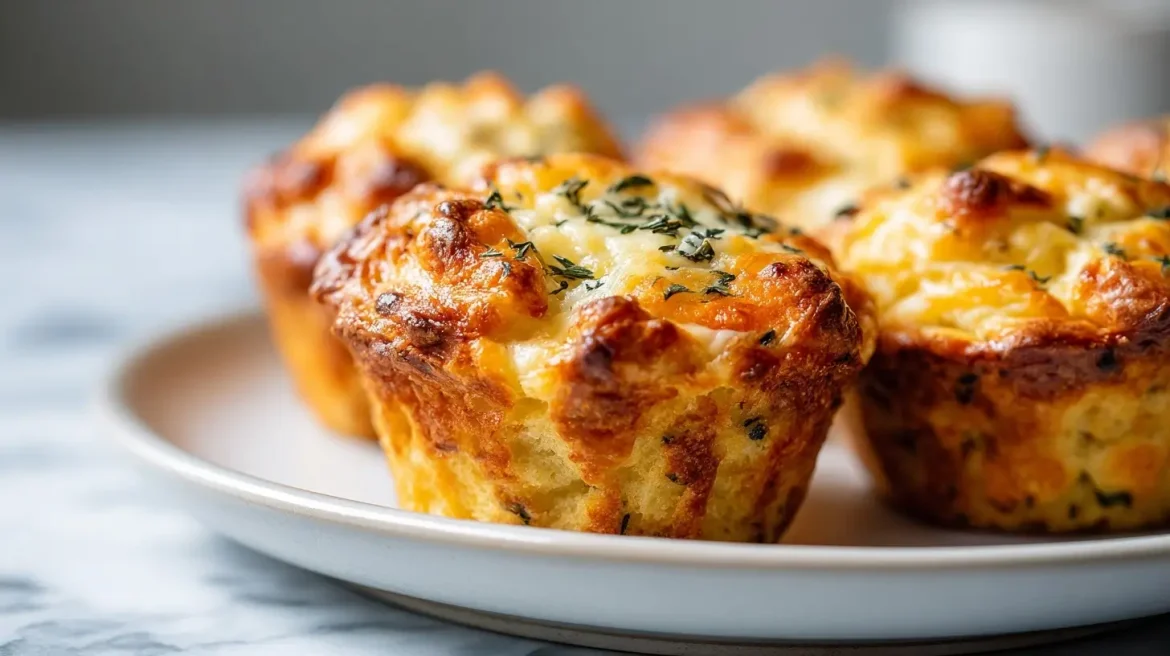 Herzhafte Muffins, frisch zubereitet im Airfryer.