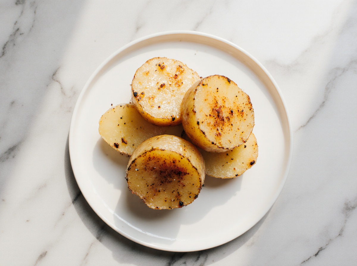 Leckere Herzoginkartoffeln in der Heißluftfritteuse zubereitet.