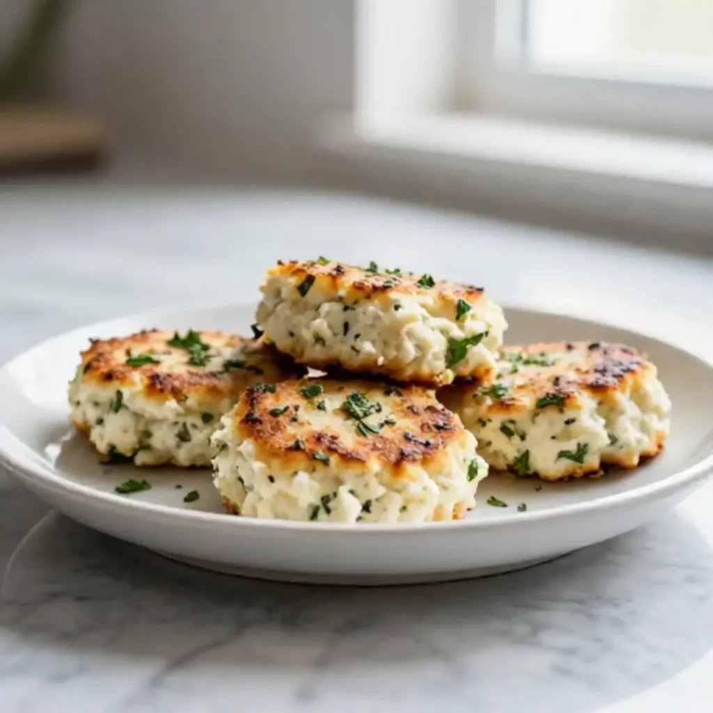 Hüttenkäsetaler aus der Heißluftfritteuse frisch zubereitet.