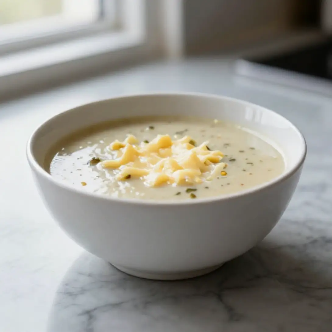Die köstliche Käse-Lauch-Suppe im Airfryer genießen.