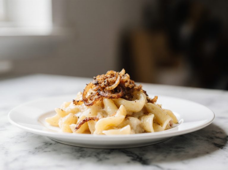 Leckere Käsespätzle im Airfryer für ein schnelles und einfaches Gericht.