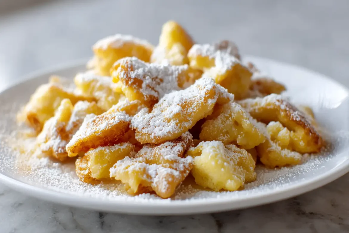 Leckeres Kaiserschmarrn in der Heißluftfritteuse zubereitet.