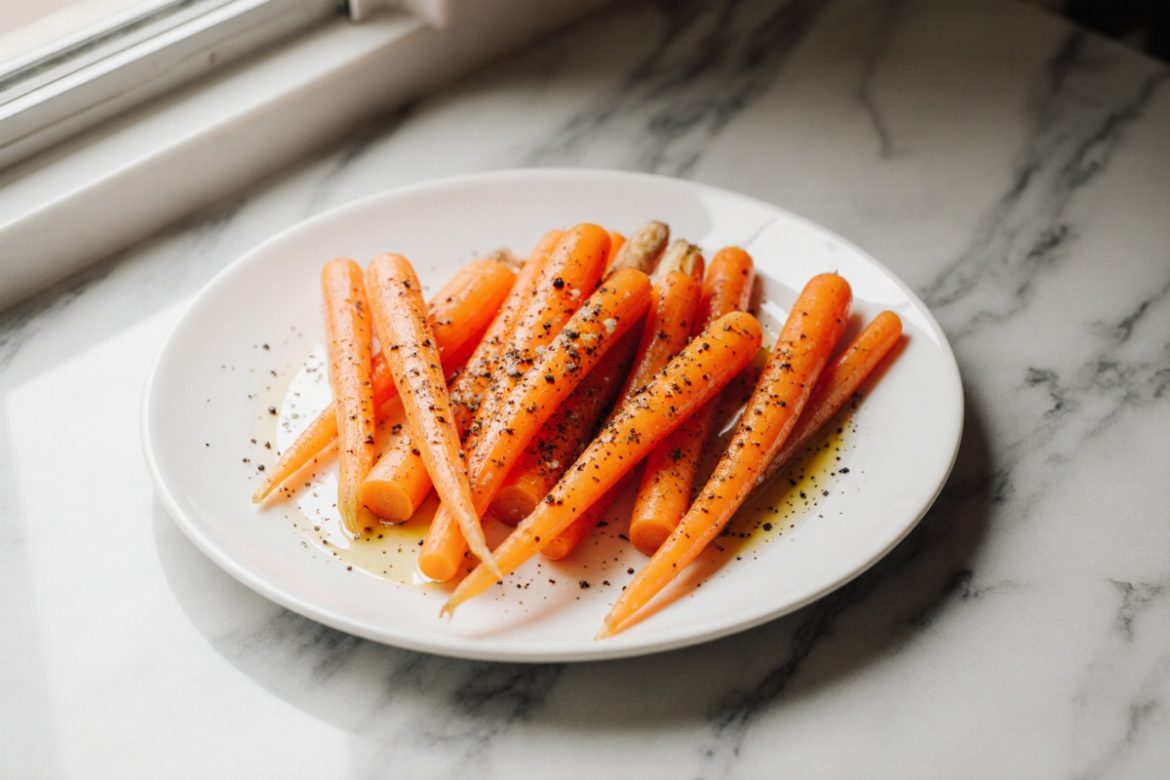 Karotten aus der Heißluftfritteuse zubereitet