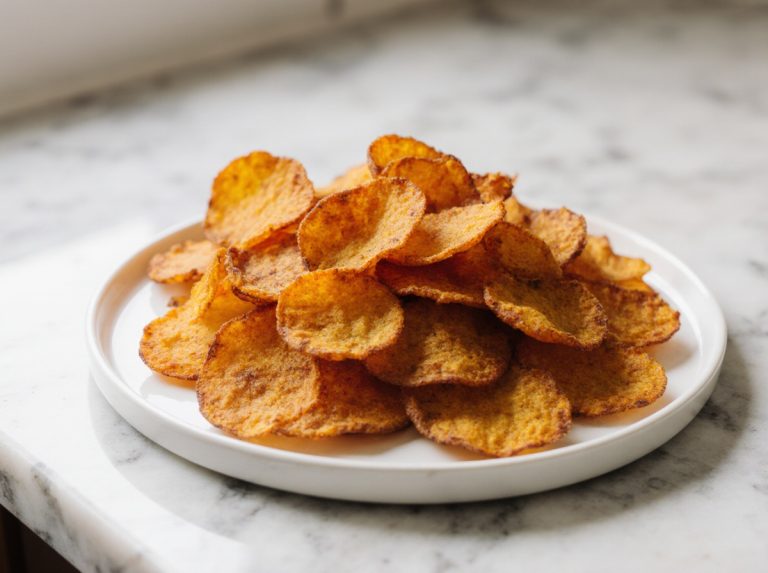 Knusprige Karotten Chips im Airfryer - gesund und lecker.