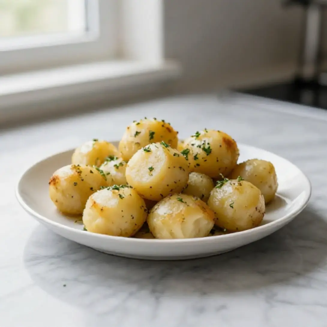 Kartoffelknödel aus der Heißluftfritteuse, schnell und einfach zubereitet.