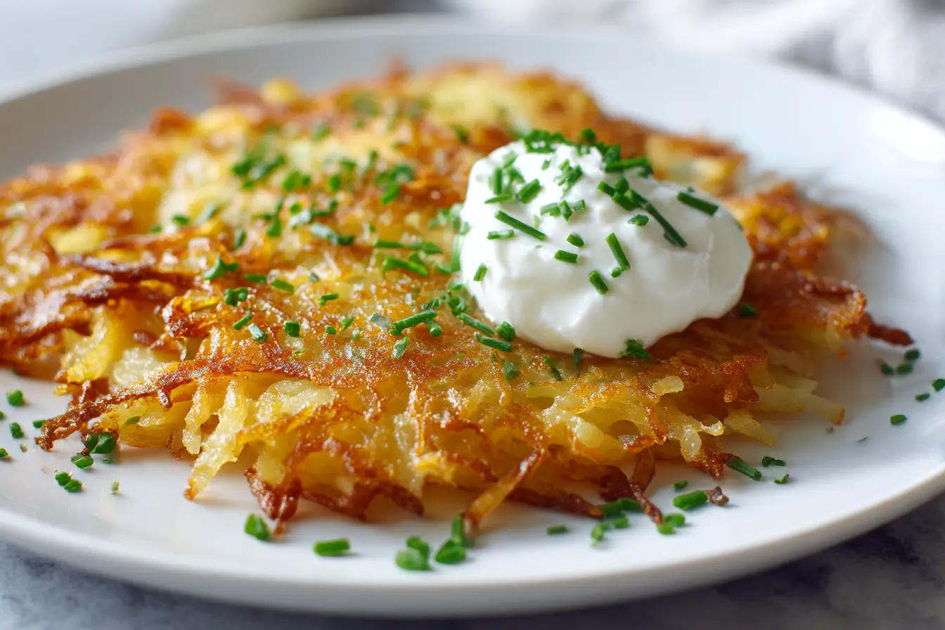 Leckere Kartoffelpuffer aus der Heißluftfritteuse.