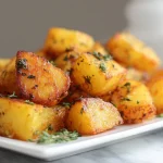 Leckere kartoffelwürfel, zubereitet im Airfryer für ein knuspriges Erlebnis.