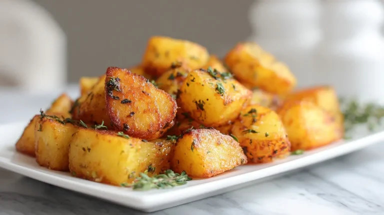 Leckere kartoffelwürfel, zubereitet im Airfryer für ein knuspriges Erlebnis.